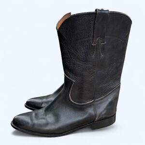Vintage Joan and David Western Cowboy Roper Leather Boots sz 39 handmade Italy